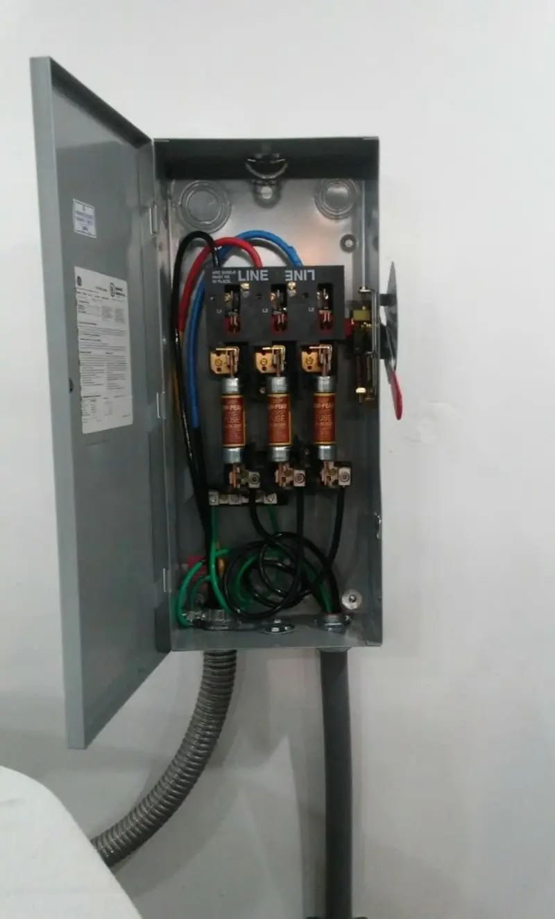 Three-phase disconnect switch installed for Electrical Wiring & Rewiring in Broken Bow